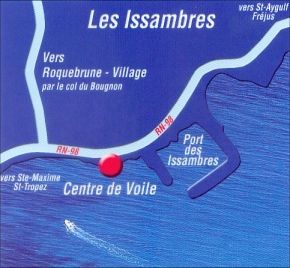 Plan d'accs du centre de voile des Issambres